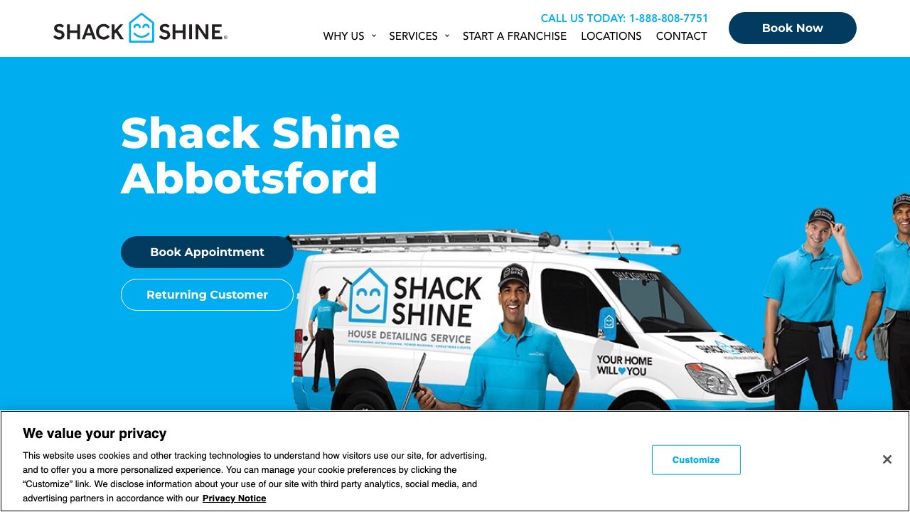 SHACK SHINE website