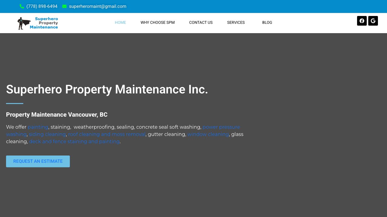Superhero Property Maintenance website