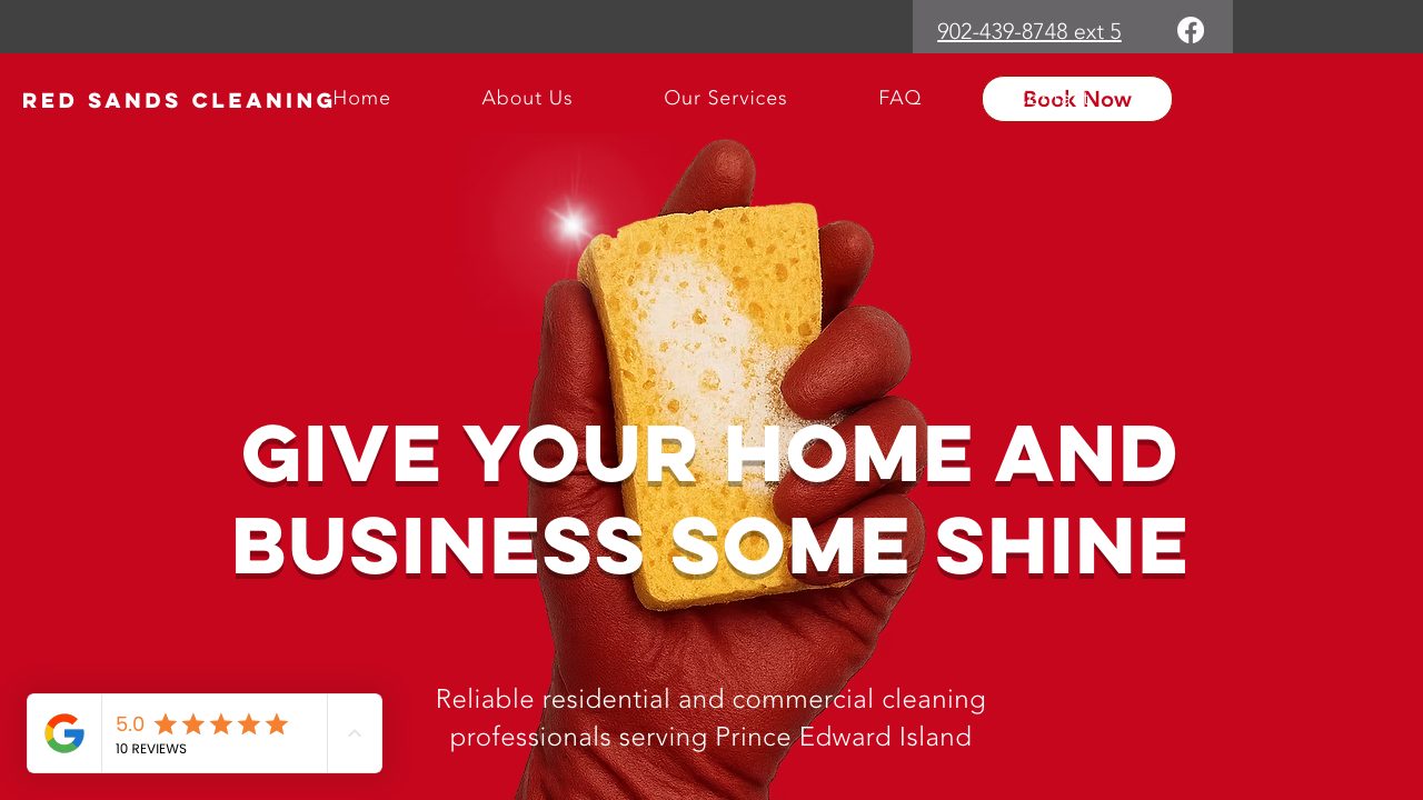 Red Sands Cleaning website