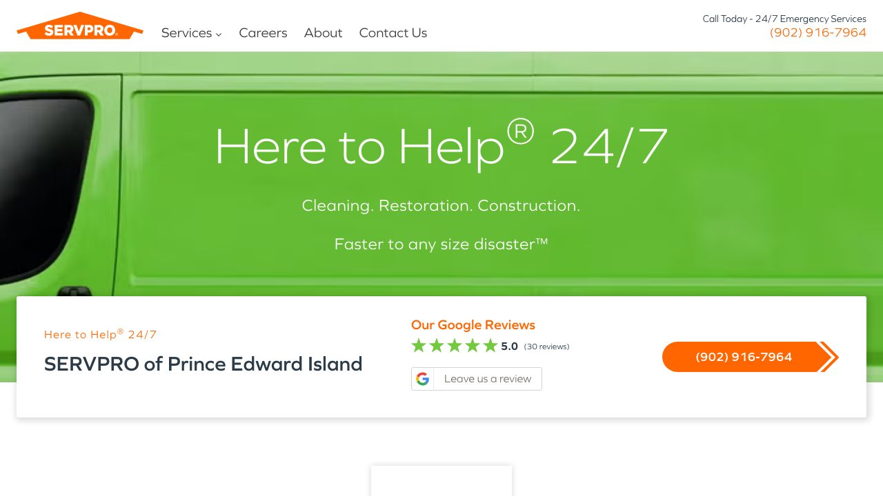 SERVPRO of Prince Edward Island website