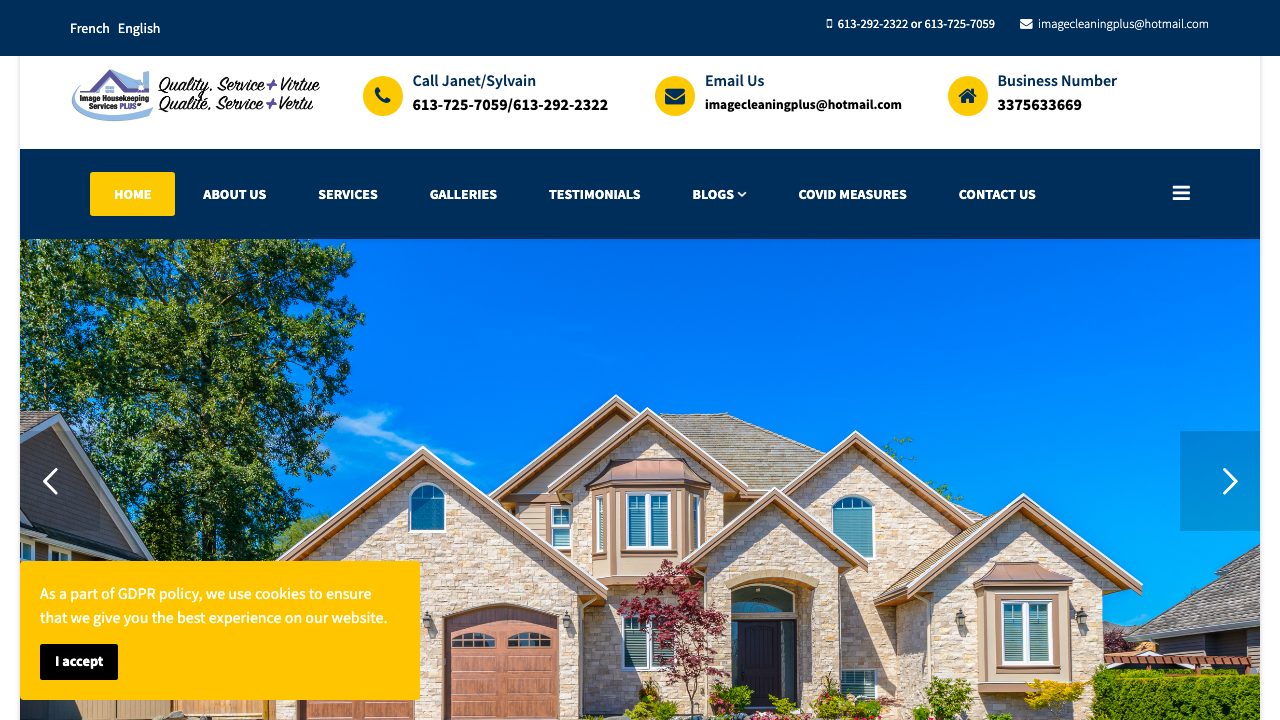 Image Housekeeping Services Plus GP website