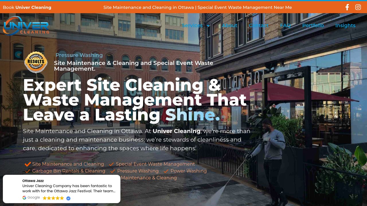 Univer Cleaning Inc. website