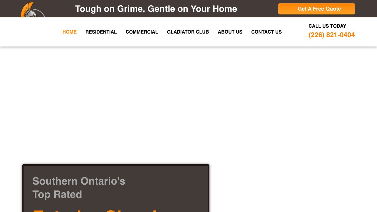 Gladiator Pro Wash website