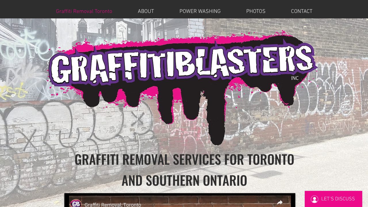 GraffitiBlasters Inc. website homepage