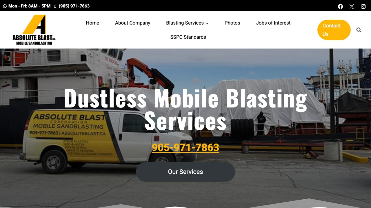 Absolute Blast Corporation website