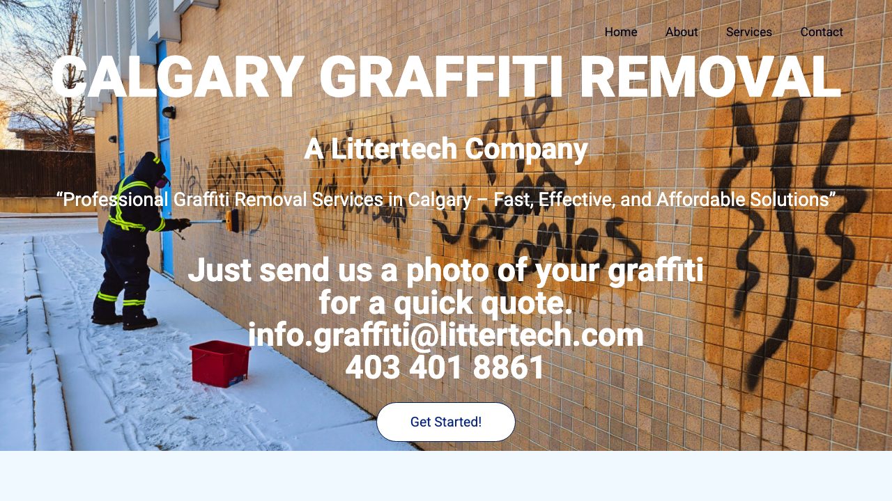 Calgary Graffiti Removal website homepage