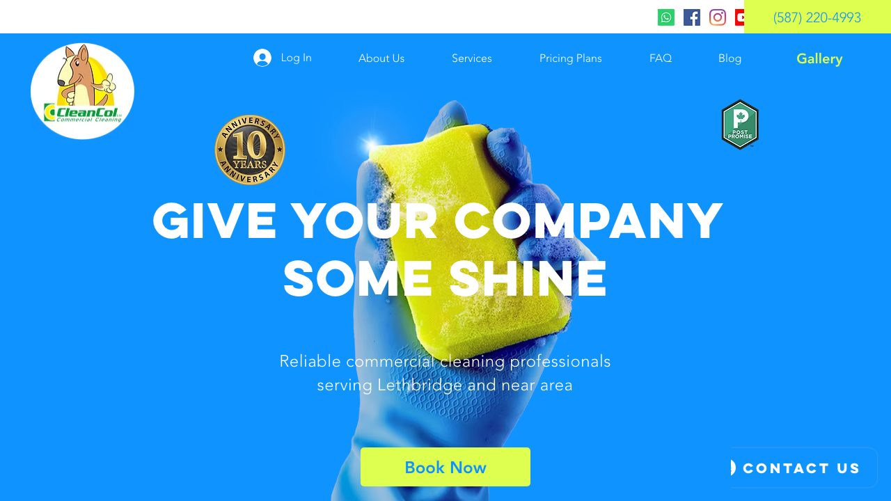 CleanCol Commercial Cleaning Services | Lethbridge website homepage