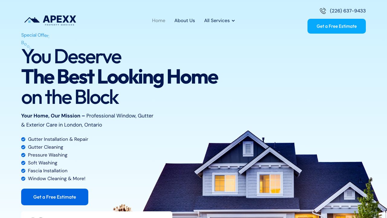 Apexx Property Services website