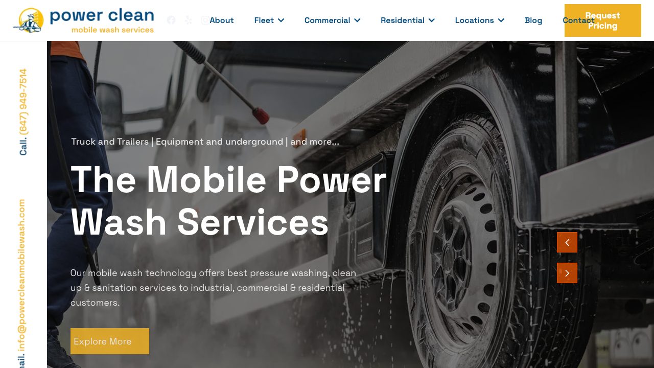 Power Clean Mobile Wash website