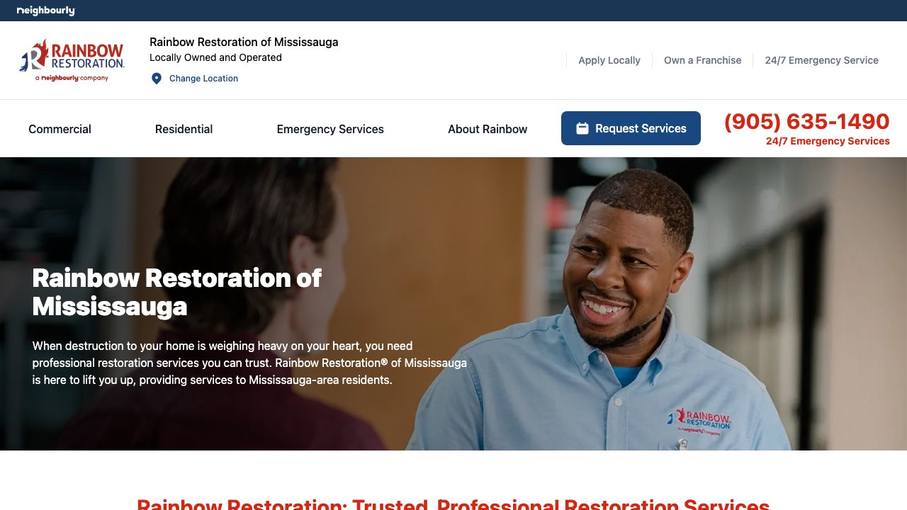 Rainbow Restoration of Mississauga website