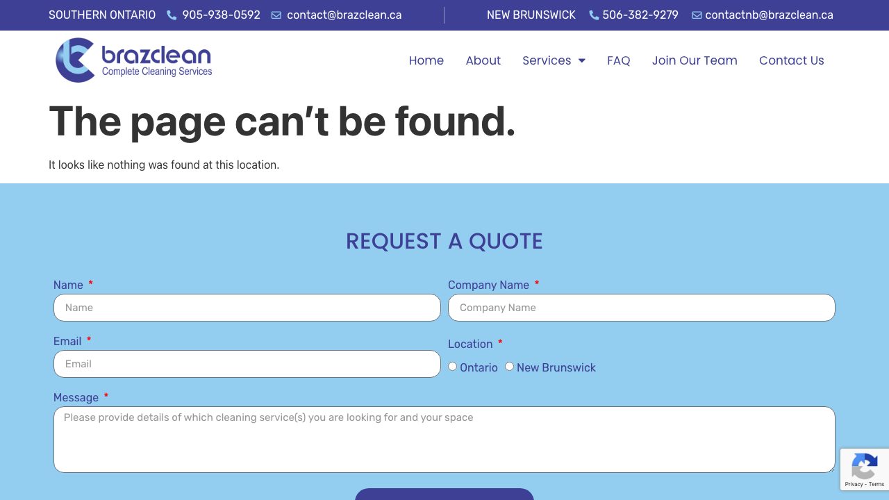 Brazclean Complete Cleaning Services website