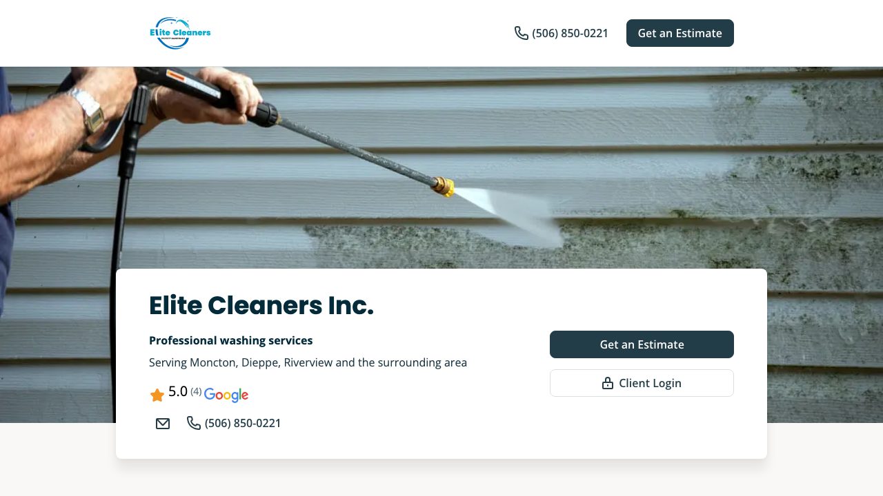 Elite Cleaners Inc. website