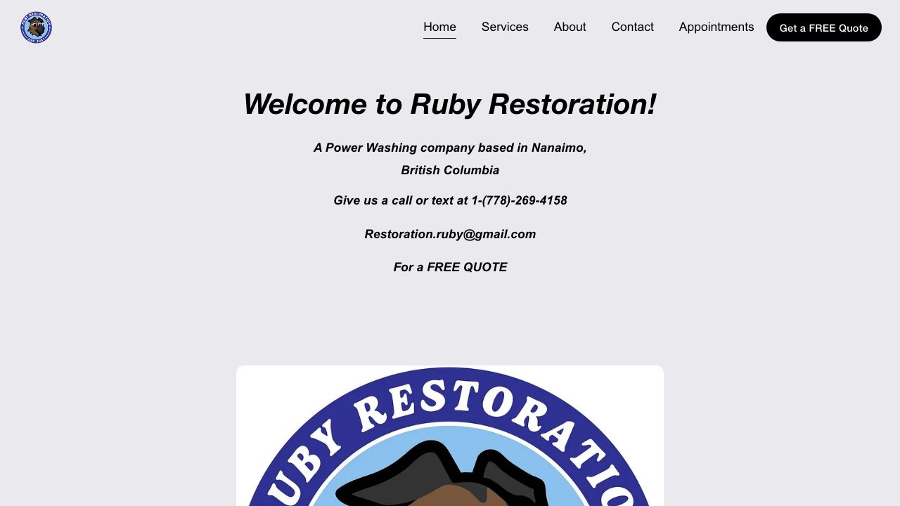 Ruby Restoration website