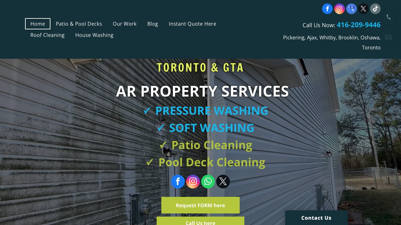 AR Property Services website