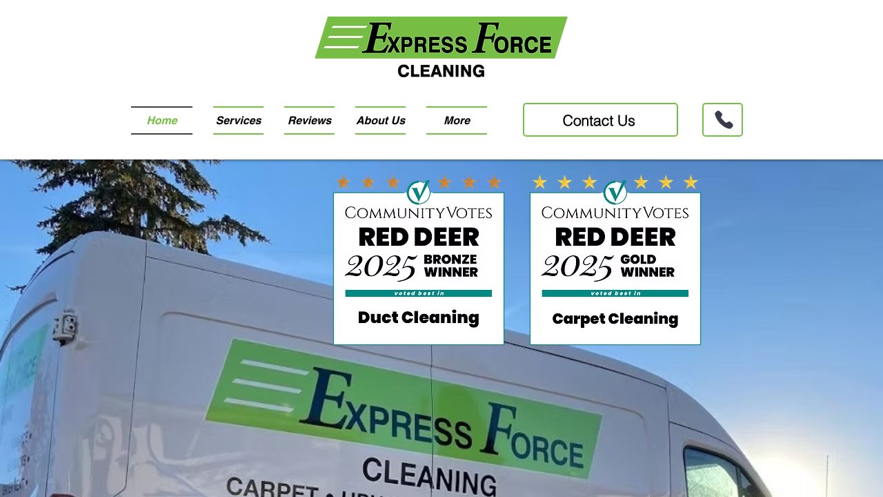 Express Force Cleaning website homepage