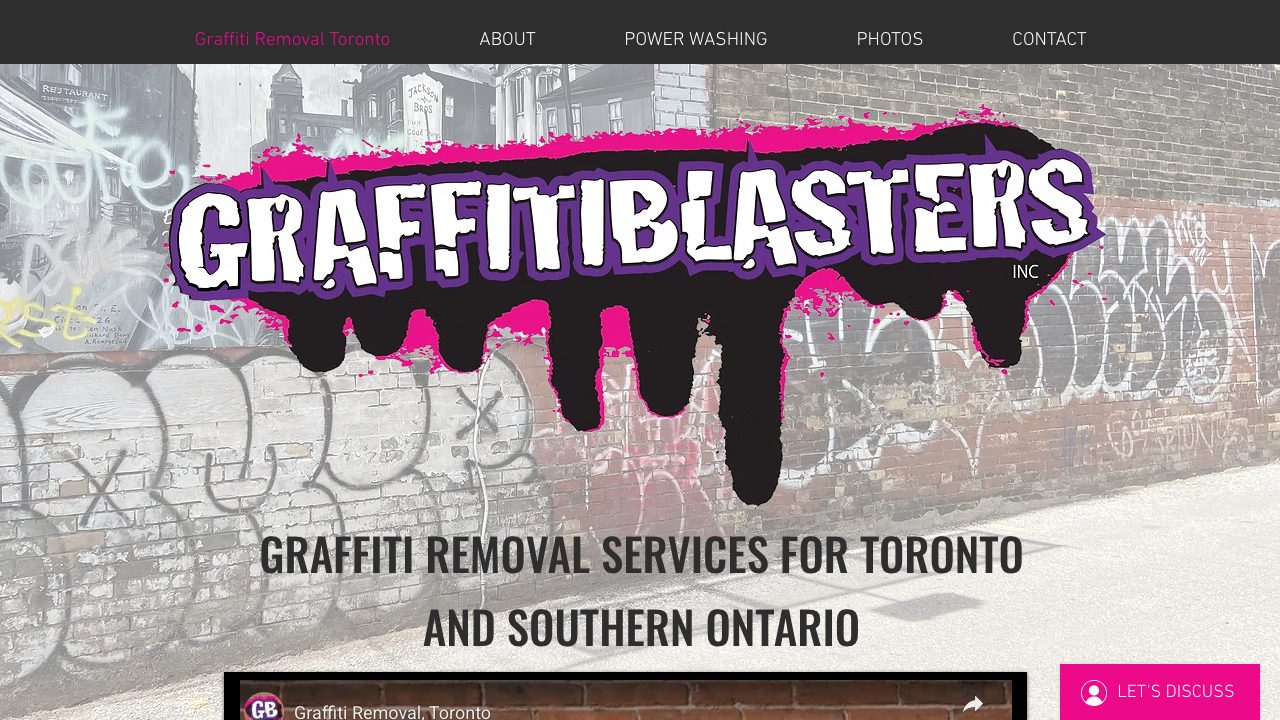 GraffitiBlasters Inc. website homepage
