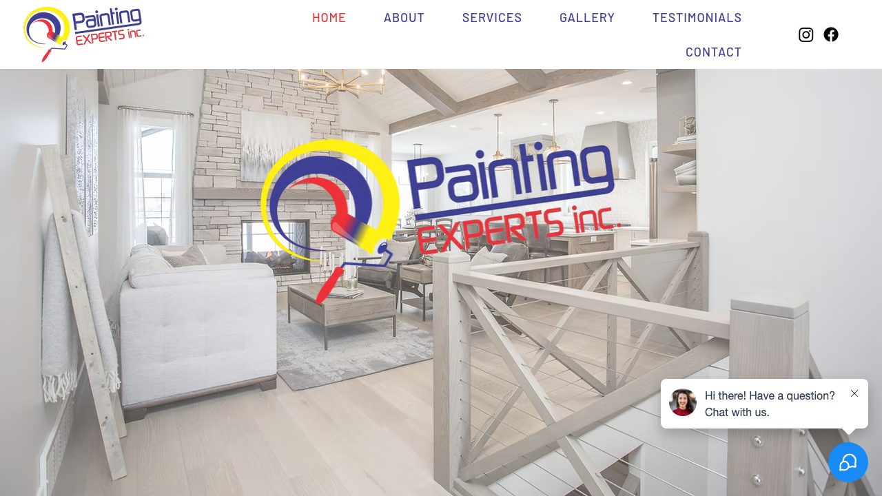 Painting Experts Inc. website homepage