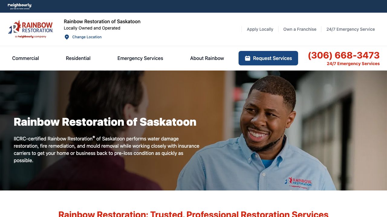 Rainbow Restoration of Saskatoon website