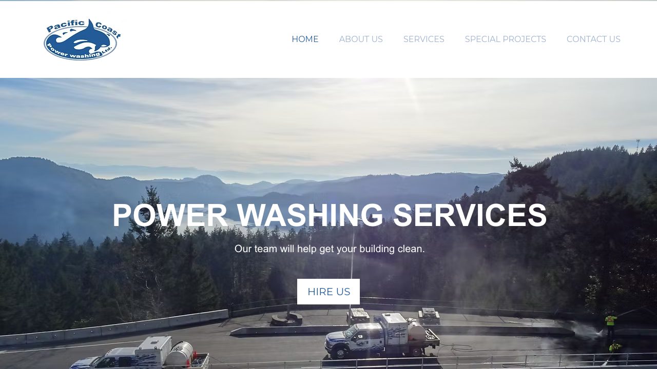 Pacific Coast Power Washing Ltd website